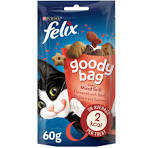 FELIX Goody Bag Mixed Grill Beef, Chicken and Salmon Cat Treats 60g