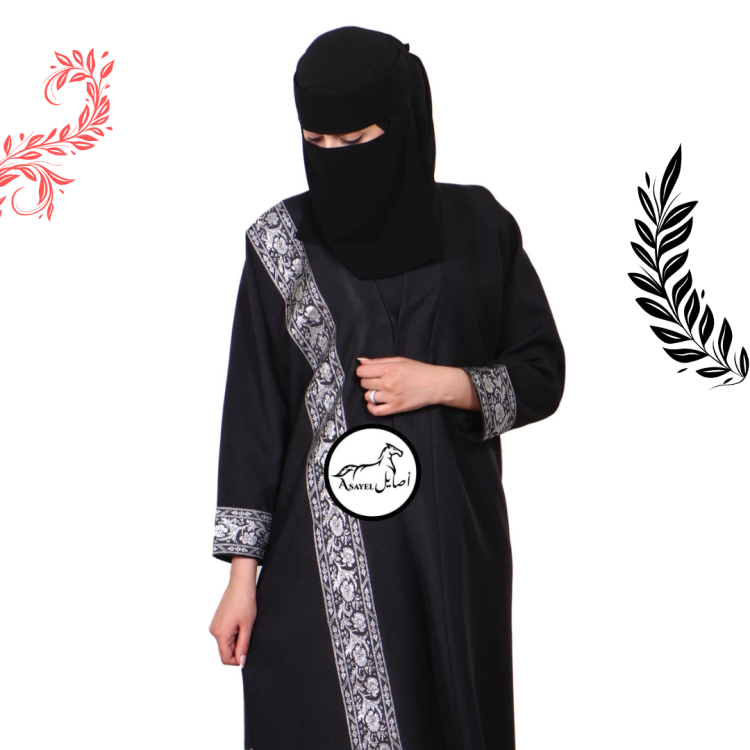 عباية بخطوط سيلفر 
