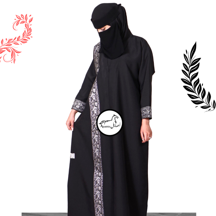 عباية بخطوط سيلفر 