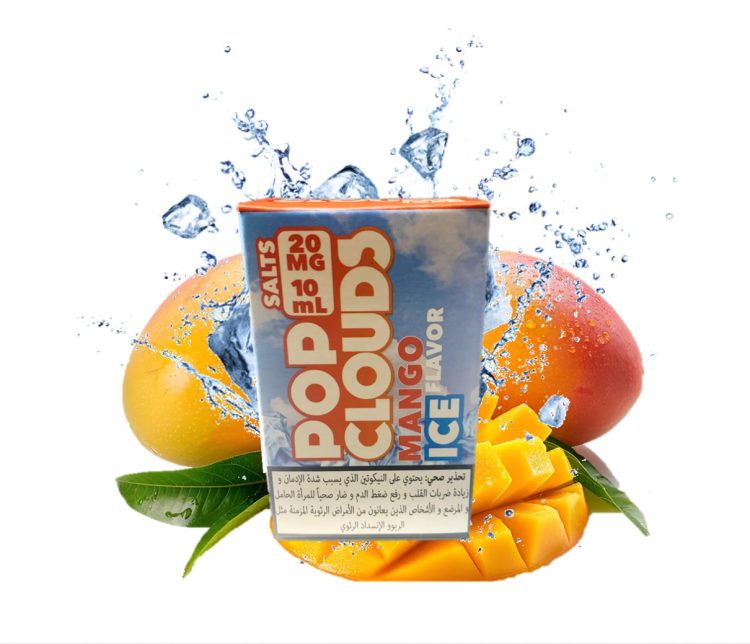 POPCLOUDS Vape - Mango Ice - SaltNic -  Vape Juice - 10ml - 20mg Nicotine 