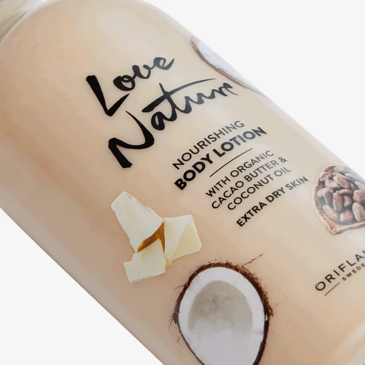 LOVE NATURE Nourishing Body Lotion with Organic Cacao Butter & Coconut Oil  41490