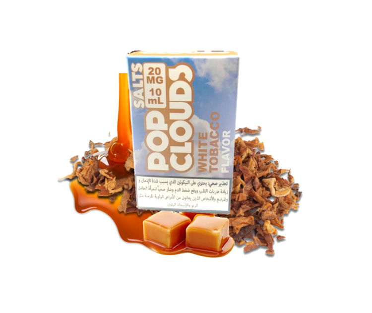 POPCLOUDS Vape - White Tobacco  - SaltNic -  Vape Juice - 10ml - 20mg Nicotine 