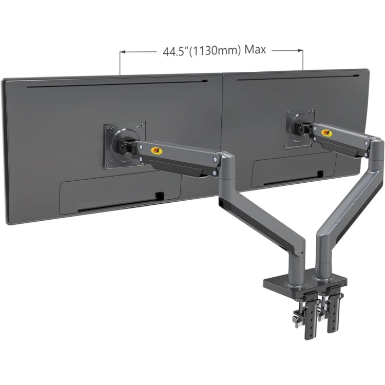 NB NORTH BAYOU G35 22"-32" DUAL MONITOR STAND GAS-SPRING HEAVY DUTY DESK MOUNT BRACKET