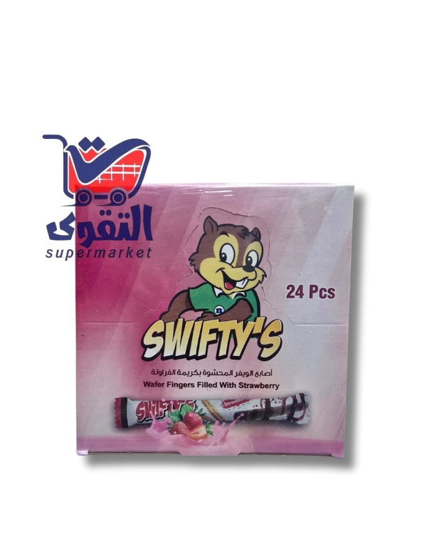 أصابع ويفر محشي فراولة*24
