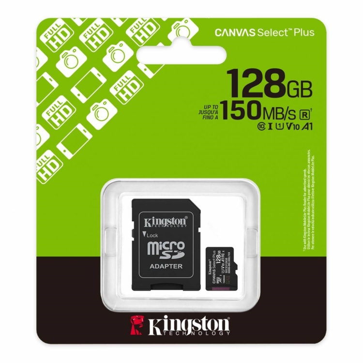 KINGSTON MEMORY CARD SD 128GB SDCS3 150MB CLASS10