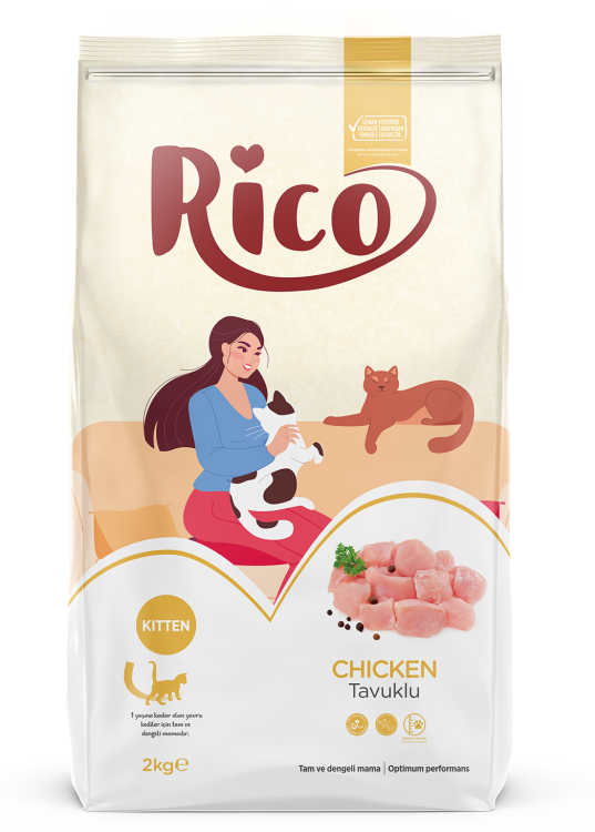 ريكو طعام قطط جاف للقطط الصغيرة بنكهة الدجاج