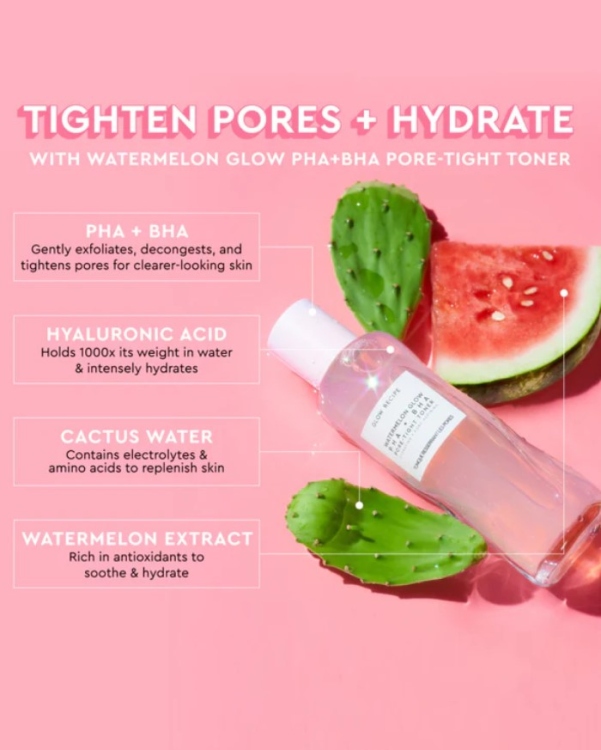 GLOW RECIPE, WATERMELON GLOW PHA + BHA PORE-TIGHT TONER