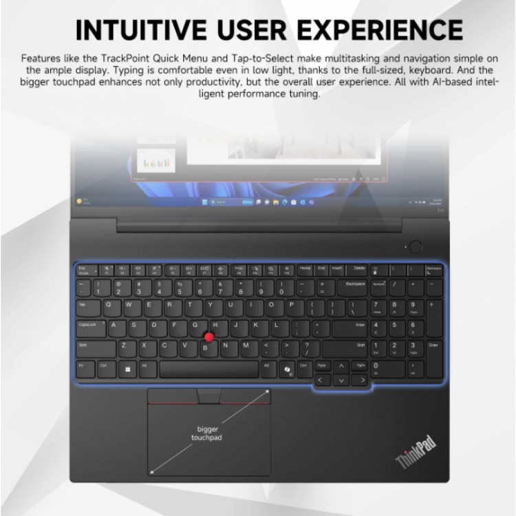 LENOVO THINKPAD E16 - CORE ULTRA 7 255H -16GB -1TB SSD-21SR001HAD