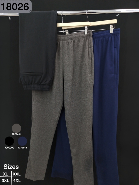 بنطلون قطن عادي حجم كبير 3 جيب