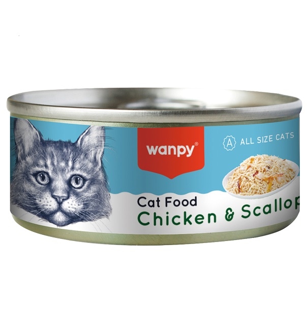 WANPY – CHICKEN & SCALLOP CAT FOOD 95GR