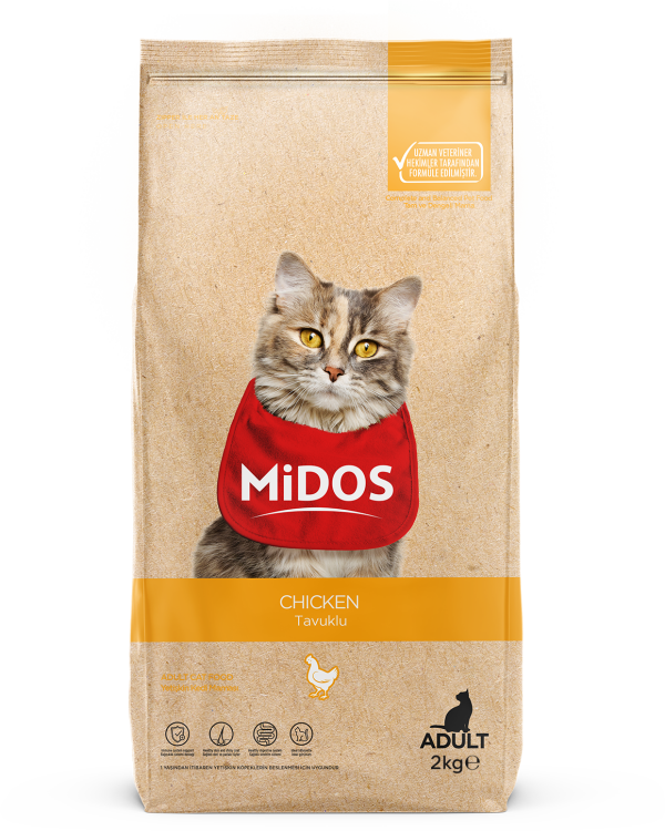 ميدوس طعام جاف للقطط البالغة بنكهة الدجاج