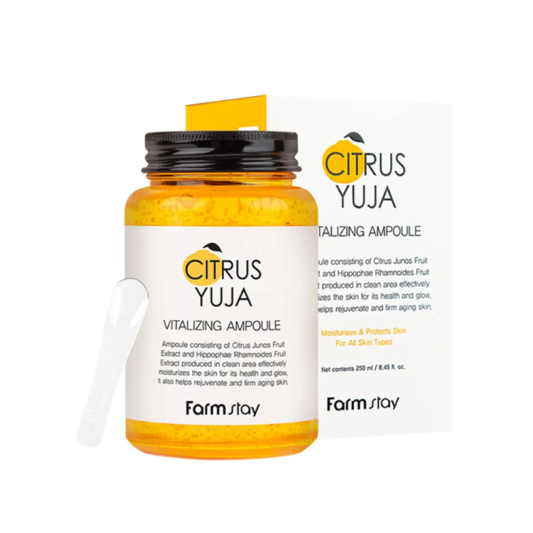 Farmstay, Citrus Yuja, Vitalizing Ampoule, For All Skin Types /250 ml
