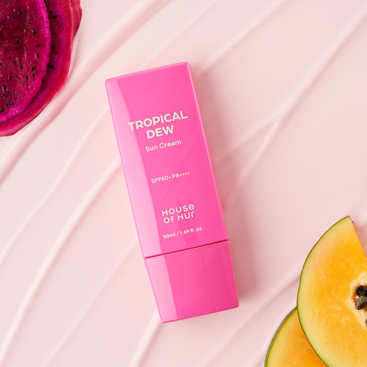 House of hur tropical dew sunscreen واقي شمس كوري هاوس اوف هر لبشرة ندية 