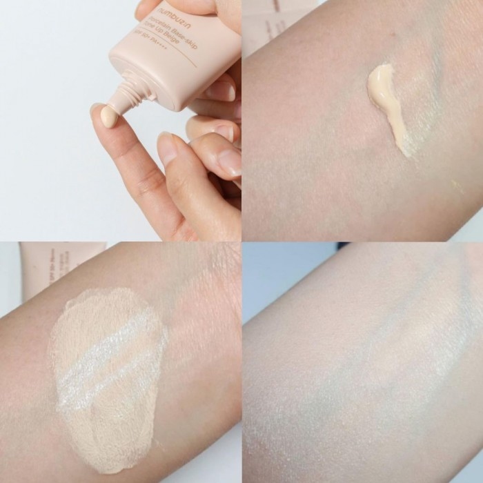 numbuzin no.3 porcelain base-skip Tone Up Beige برايمر+ واقي شمس + باودر