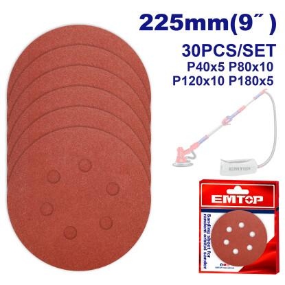 ورق ماكنه حف جدران 9" 30 قطعه   EKRS225030  