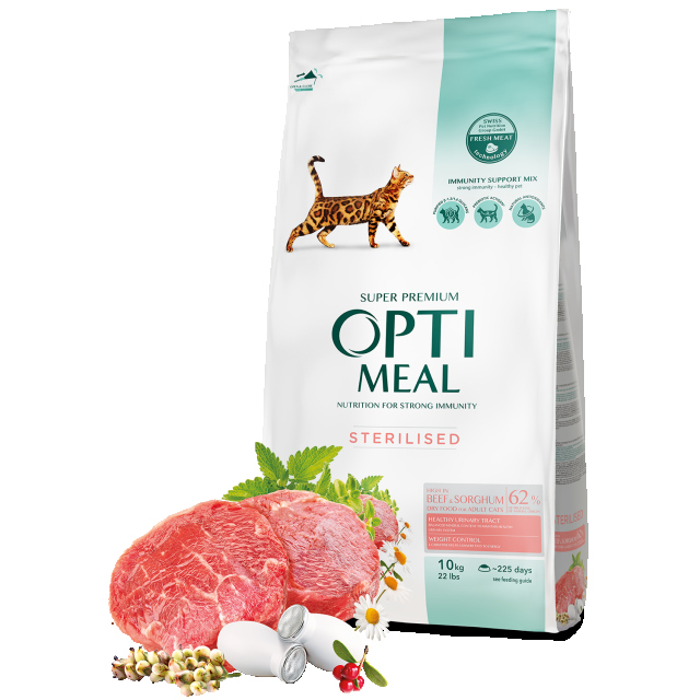 OPTI MEAL Beef And Sorghum (Dry Food) - 1.5kg