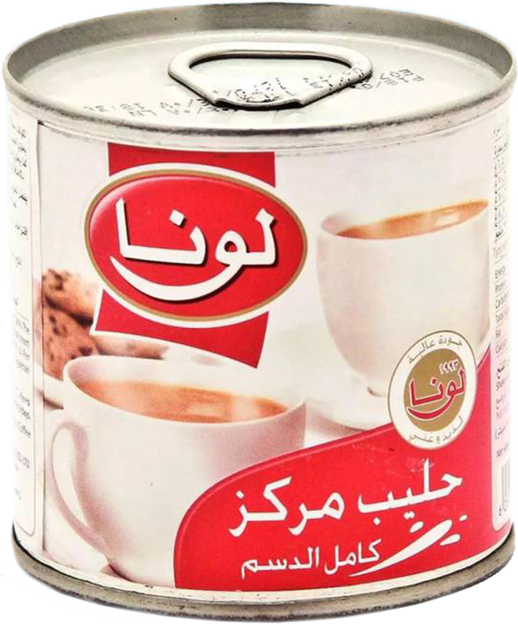 حليب مركز كامل الدسم لونا 