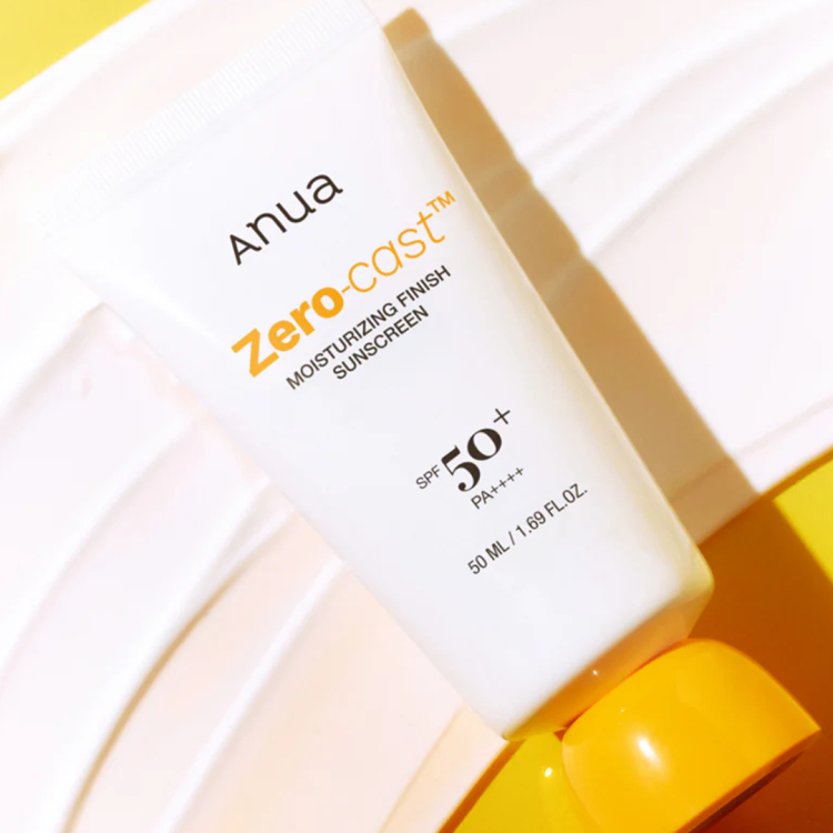 Anua zero cast moisturizing finish sunscreen  واقي الشمس انوا الجديد