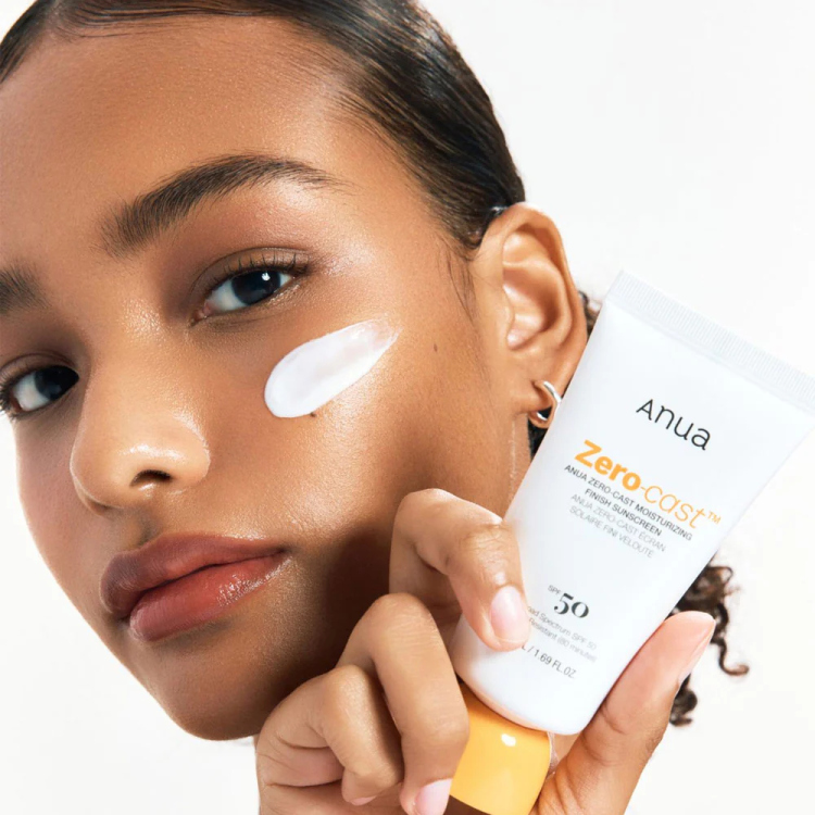 Anua zero cast moisturizing finish sunscreen  واقي الشمس انوا الجديد