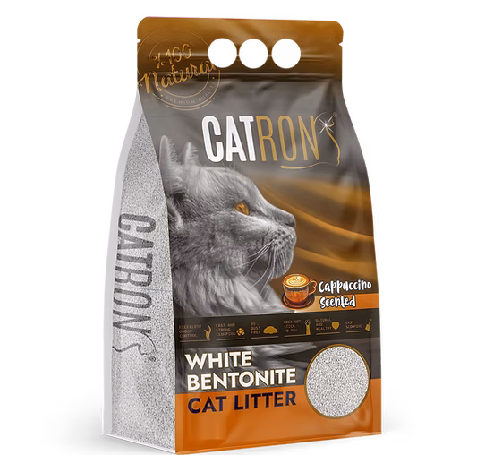 كاترون رمل قطط برائحة الكابتشينو