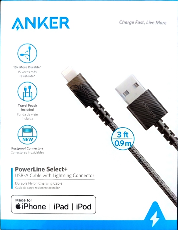 وصلة iPhone  ANKER دو جودة عالية 