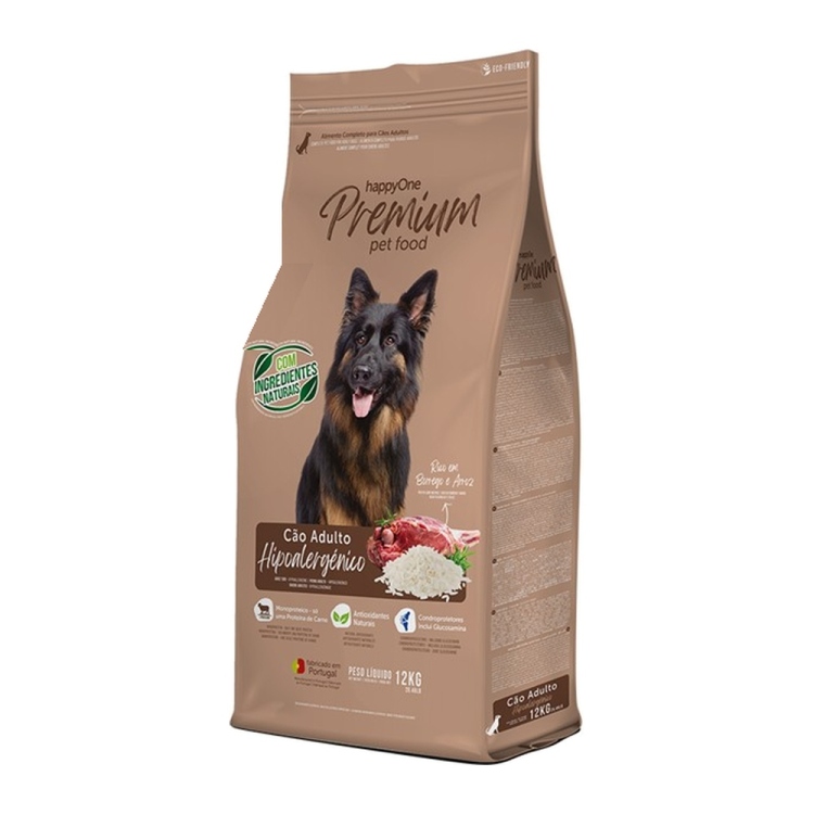 happyOne Premium Adult Dog Hypoallergenic Monoprotein Lamb & Rice 12Kg | PETMAXI FOOD FOR DOGS AND CATS | Dog Food | Dog Food