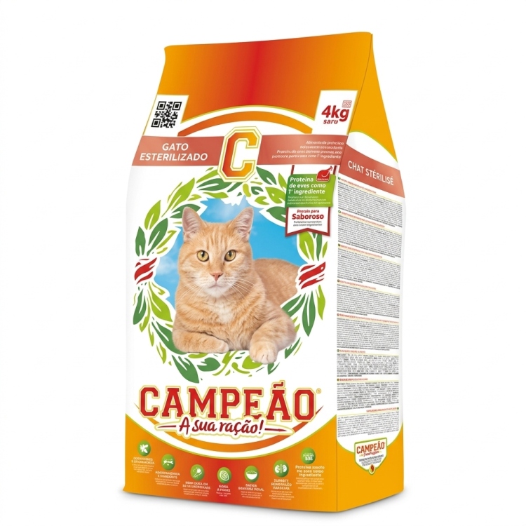 Campeão Sterilised Adult Cat Poultry & Rice 4Kg | PETMAXI FOOD FOR DOGS AND CATS | Cat Food