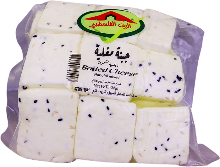 جبنة مغلية نابلسية مشمولة بالقزحة 