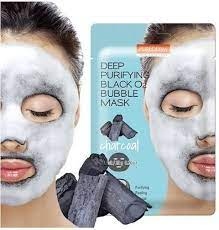 PUREDERM - Deep Purifying Black O2 Bubble Mask (Charcoal)