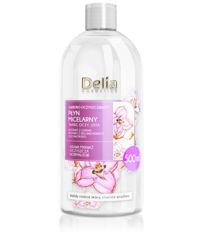 ماء ميسيلار و مزيل مكياج DELIA 