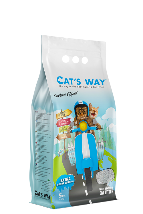 Cat's Way White Bentonite Clumping Cat Litter Aloe Vera Scented 5L | Cat litter and litter box Cat's Way White Bentonite Clumping Cat Litter Aloe Vera Scented 5L | Cat litter and litter box