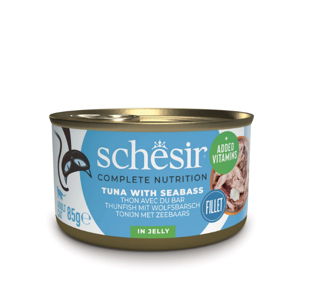 schesir Tuna with seabass in jelly 85g