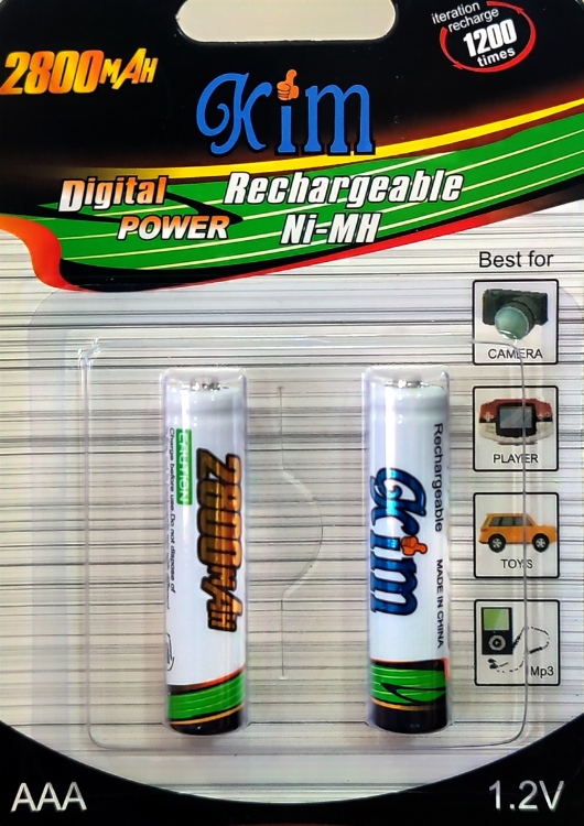 بطارية AAA 1.2V شحن 