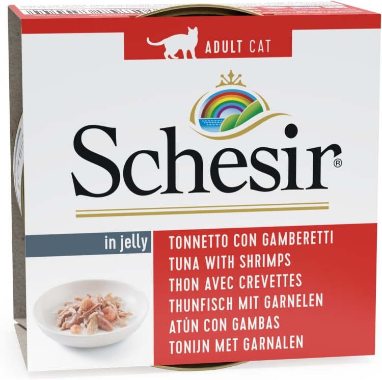 SCHESIR Cat Can Jelly 85 gr Tuna with Prawns