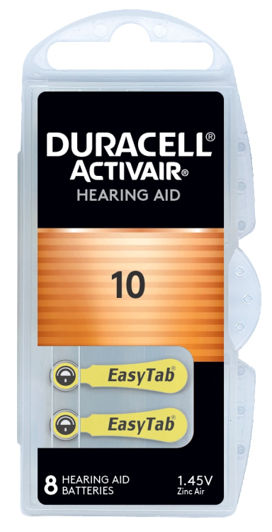 بطارية الاذن طبية نمره 10  DURACELL  اصلي