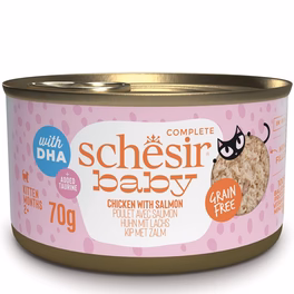  Schesir Baby Chicken With Salmon Grain-Free Kitten Canned Cat Food 70g
