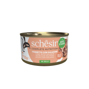 SCHESIR  WET CAT TUNA SALMON IN JELLY CAN 12X85G