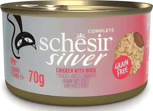 SCHESIR SILVER CAT CAN WHOLEFOOD CHICKEN 70G