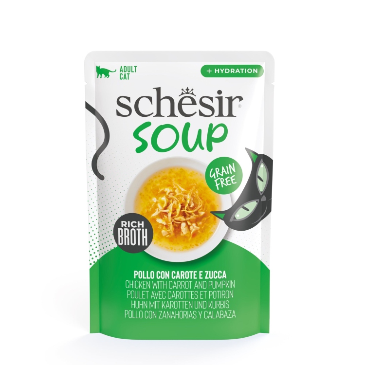 Schesir Soup Wet Cat squid in Soup Pouch 40g 