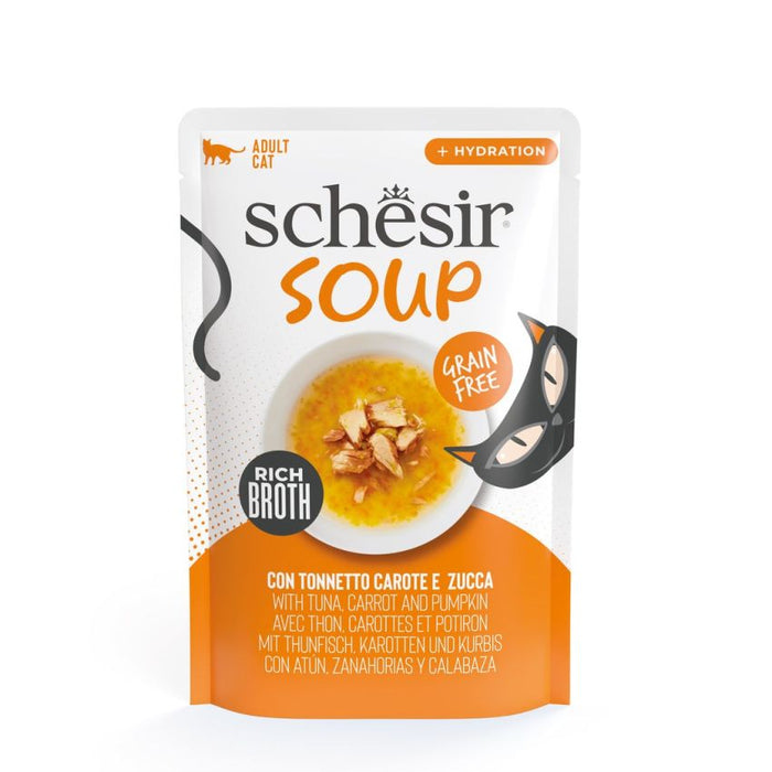Schesir Soup Wet Cat squid in Soup Pouch 40g 