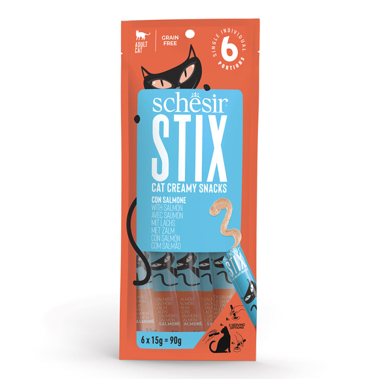 SCHESIR STIX CAT POUCH TREATS  6X15G