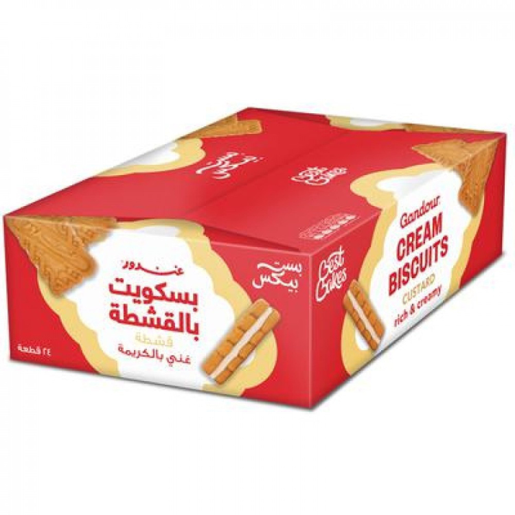 غندور بسكويت بالقشطة 24حبة