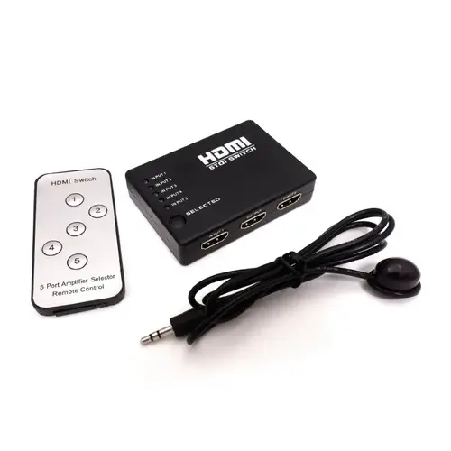 مع ريموت 5 مداخل  HDMI سويتش