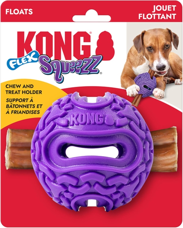  KONG Squeezz Flex Ball – Flexible Treat & Chew Holder for Dogs 