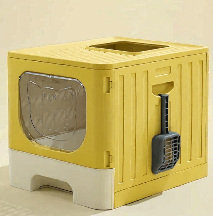 ليتر بوكس مغلق بجارور مع سكوب ، قابل للطي