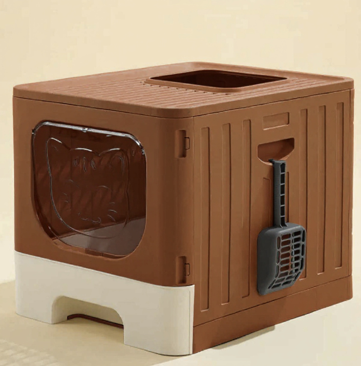 ليتر بوكس مغلق بجارور مع سكوب ، قابل للطي