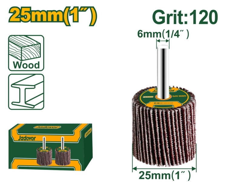 ورق حف مدرج على درل 1" نمرة 120 Jadever (JDYW2504)