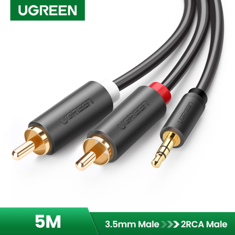 وصلة UGREEN 3.5mm Male to 2RCA 5M