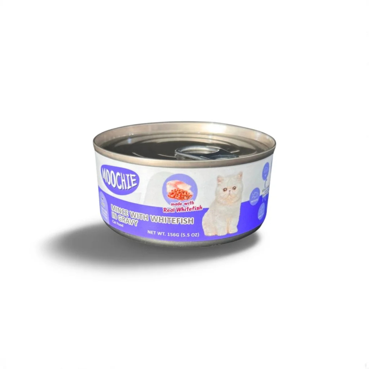 MoochieCat Wet Food Mince with whitefish in Gravy 156G