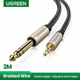وصلة UGREEN 3.5mm to 6.35mm 2M
